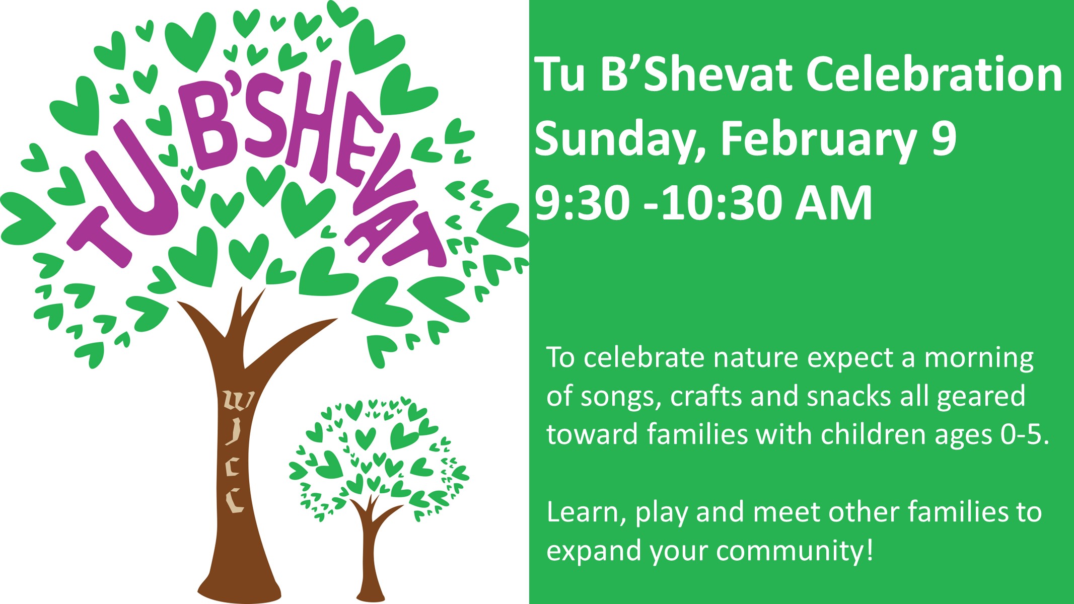 Celebrate Nature! Tu B'Shevat Celebration, Temple Israel of Northern Westchester